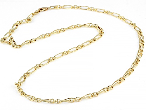 10K Yellow Gold 3.5MM Double Figaro Chain - Size 18