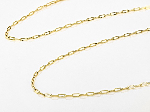10k Yellow Gold Heart Adjustable Necklace - Size 22