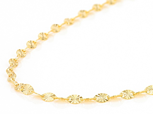 10K Yellow Gold Starburst Valentino 20 Inch Chain - Size 20