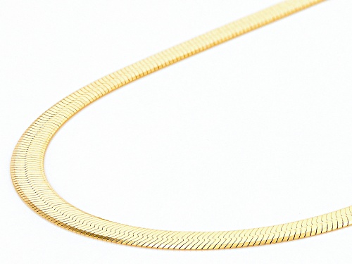 10k Yellow Gold 5mm Flex Herringbone Link 18 Inch Chain - Size 18