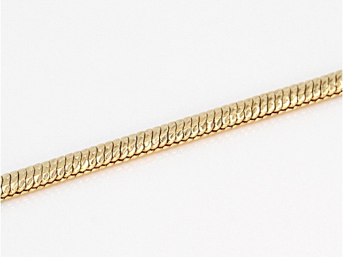 10k Yellow Gold Flex Herringbone Diamond Cut 18 Inch Necklace - Size 18