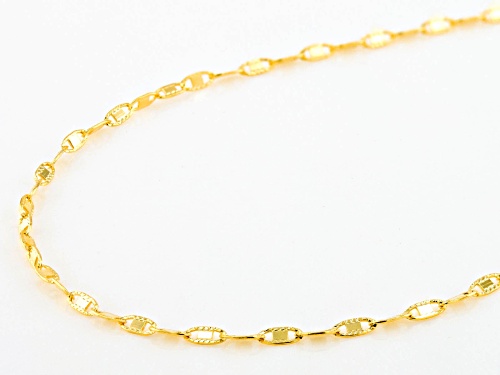 10k Yellow Gold 1.8mm Twisted Diamond-Cut Valentino 20 Inch Chain - Size 20