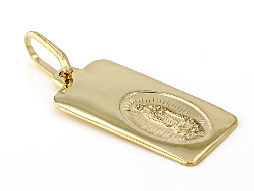 10k Yellow Gold Lady of Guadalupe Tag Pendant