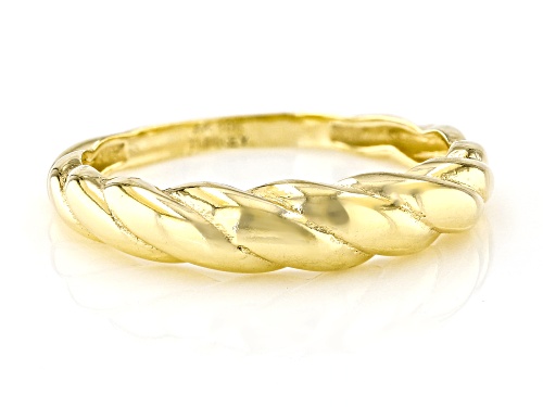 10k Yellow Gold Croissant Style Band Ring - Size 8