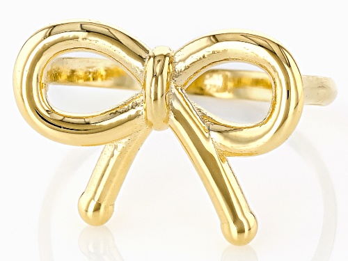 10k Yellow Gold Bow Ring - Size 8