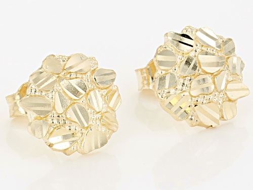 10k Yellow Gold Nugget Stud Earrings