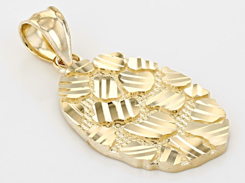 10k Yellow Gold Oval Nugget Pendant