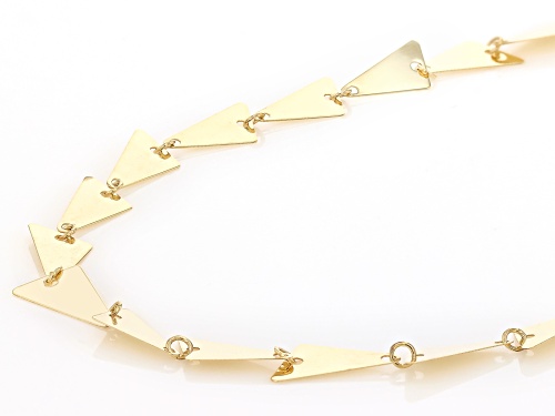 Splendido Italian Jewelry™ 10k Yellow Gold 5mm Solid Kite Shaped Link 18 Inch Chain - Size 18