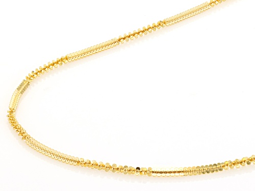 Splendido Italian Jewelry™ 10k Yellow Gold 1.24mm Solid Criss-Cross Station 16 Inch Chain - Size 16