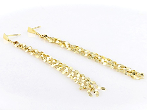 Splendido Italian Jewelry™ 10k Yellow Gold Lucciola Tassel Dangle Earrings