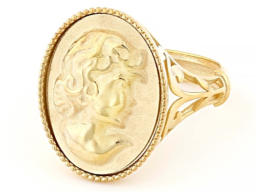 Splendido Italian Jewelry™ 10k Yellow Gold Portrait Ring - Size 7