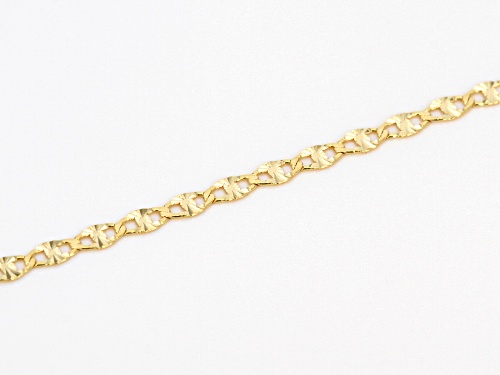 10k Yellow Gold Polished Mariner 20 Inch Chain Necklace - Size 20