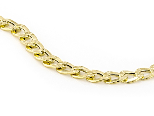 Splendido Italian Jewelry™ 10k Yellow Gold 4.3mm Pave Curb Link Bracelet - Size 8