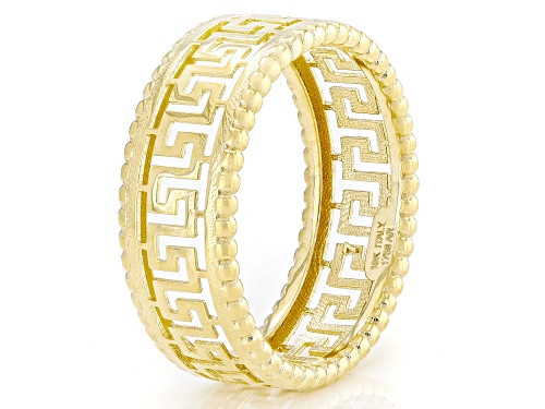 Splendido Italian Jewelry™ 10k Yellow Gold Greek Key Open Design Band Ring - Size 7