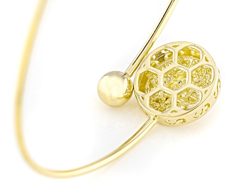 Splendido Italian Jewelry™ 10k Yellow Gold Medusa Coin Bypass Bangle Bracelet - Size 7.25