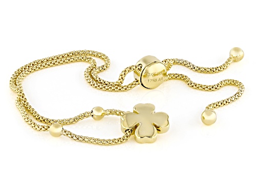 Splendido Italian Jewelry™ 10k Yellow Gold Clover Bolo Bracelet