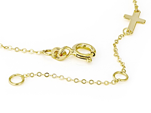Splendido Italian Jewelry™ 10k Yellow Gold Cross Station 7-8