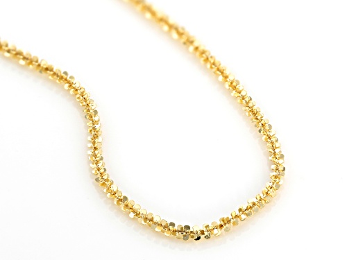 10k Yellow Gold Criss Cross 22 Inch Chain Necklace - Size 22