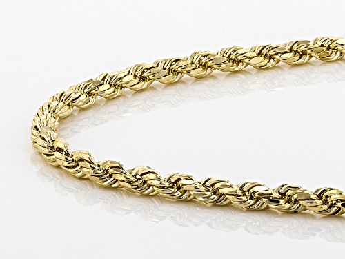 10k Yellow Gold 2.7mm Rope 7 1/2 inch Bracelet - Size 7.5