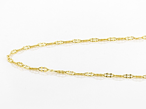 10k Yellow Gold 1.43mm Flat Cable 18 inch Chain Necklace