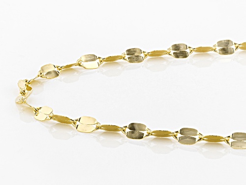 10k Yellow Gold Grand Mirror 20 inch Chain Necklace - Size 20