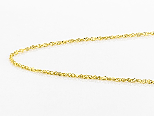 10k Yellow Gold 0.65mm Designer 18 inch Chain Necklace - Size 18