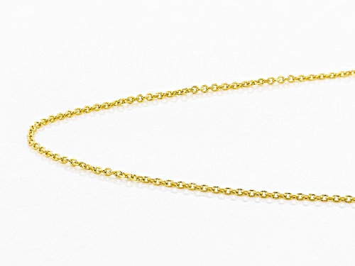 14k Yellow Gold 0.43mm Designer Rolo 18 inch Chain Necklace - Size 18