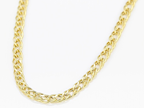 10K Yellow Gold 1.5MM Diamond Cut Marquise Chain Necklace 18 Inch - Size 18