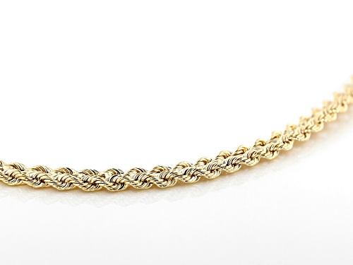10k Yellow Gold Designer Rope 7.25 inch Bracelet - Size 7.25