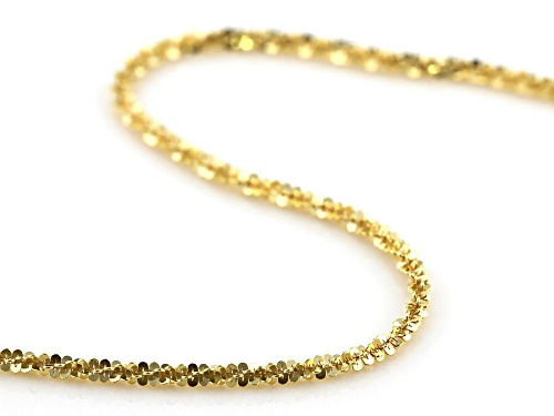 10k Yellow Gold Designer Criss Cross 24 inch Necklace