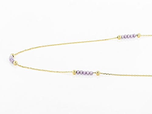 10K Yellow Gold Diamond Cut Rolo Chain Necklace With Bella Luce(R) 2.00ctw Purple Diamond Simulant - Size 24