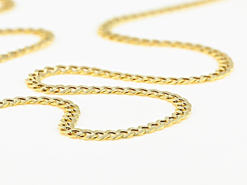 10K YELLOW GOLD FLAT CURB NECKLACE 20 Inches - Size 20