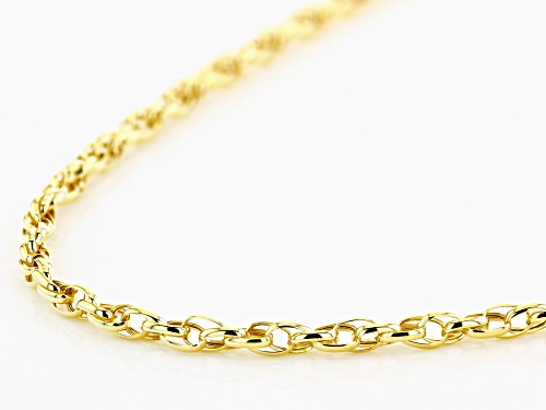 10K Yellow Gold Rope Chain Necklace 20