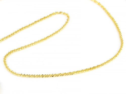 10K Yellow Gold Criss-Cross Chain Necklace 20