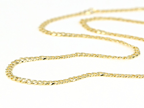 10K Yellow Gold 2.4MM Curb Chain 18 Inch Necklace - Size 18