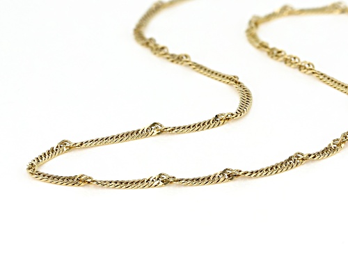 14K Yellow Gold 2.3MM Singapore Chain 18 Inch Necklace - Size 18