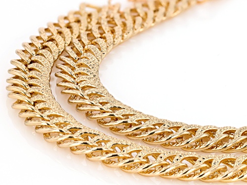 Copper-Nickel Gold Tone Designer Link Bracelet - Size 8.25