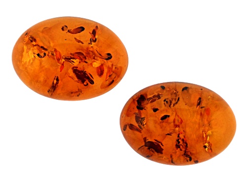 SET OF AMBER OVAL 18X13 CAB WITH A MINIMUM OF 9.0 CTW.