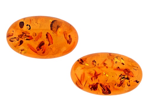 SET OF AMBER OVAL 20X12 CAB WITH A MINIMUM OF 9.0 CTW.
