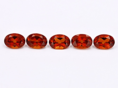 Hessonite Garnet Loose Gemstones Set of 5, 4.50 ctw Minimum
