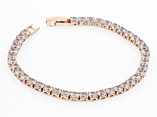 Crystal Copper Tennis Bracelet Gold Tone Plated
