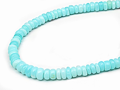 Peruvian Sky-Blue Opal Bead Strand Necklace 18