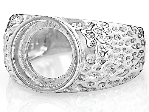 Semi-Mount Rhodium Over Sterling Silver Ring - Size 8