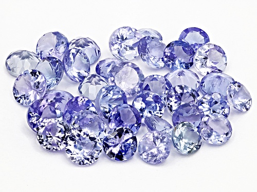 Tanzanite Loose Gemstone Round 4 mm Parcel, 10 CTW Minimum