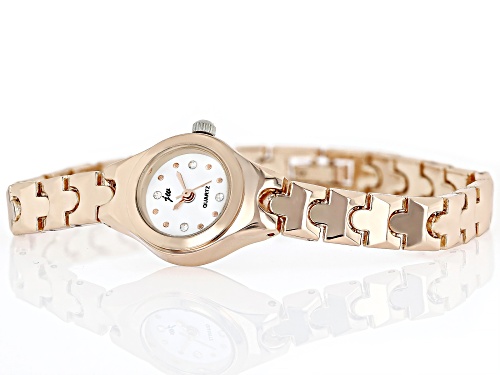 Ladies Watch Rose Tone Over Stainless Steel Alloy