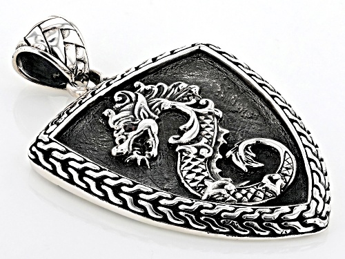Artisan Collection of Bali™ Ruby Accent Sterling Silver Carved Dragon Pendant