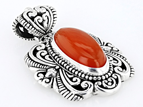 Artisan Collection of Bali™ 20x10mm Carnelian Sterling Silver Pendant