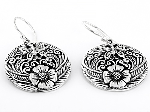 Artisan Collection of Bali™ Sterling Silver Butterfly & Floral Earrings