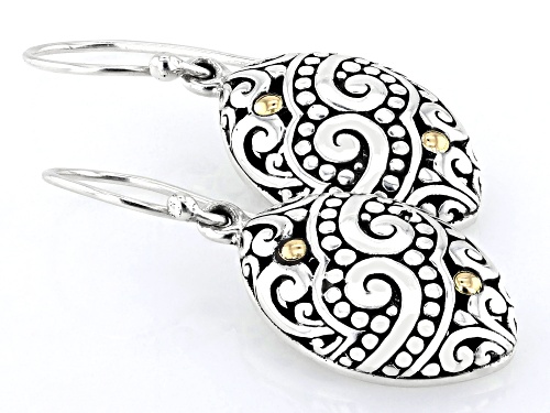 Artisan Collection of Bali™ Sterling Silver With 18K Gold Accents Filigree & Jawan Beaded Earrings