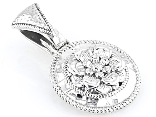 Artisan Collection of Bali™ Sterling Silver Hammered Floral Enhancer Pendant
